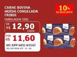 Assaí Atacadista Carne bovina moída congelada friboi embalagem oferta