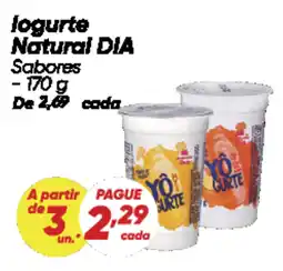Dia logurte Natural DIA Sabores oferta