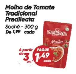 Dia Molho de Tomate Tradicional Predilecta oferta