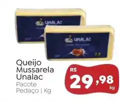 Novo Atacarejo Queijo Mussarela Unalac oferta