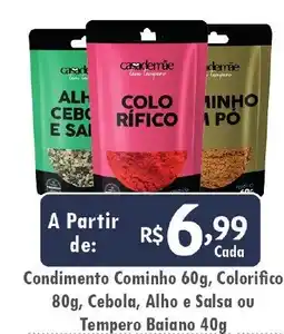 Royal Supermercados Condimento Cominho, Colorifico, Cebola, Alho e Salsa ou Tempero Baiano oferta