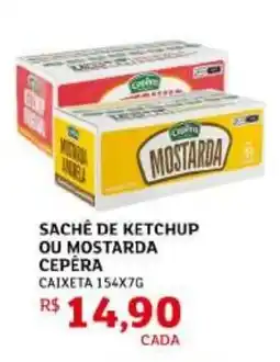 Assaí Atacadista Sachê de ketchup ou mostarda cepera oferta
