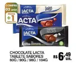 Supermercados Alvorada Chocolate lacta tablete oferta