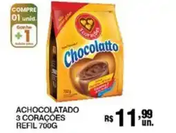 Supermercados Alvorada Achocolatado 3 corações refil oferta