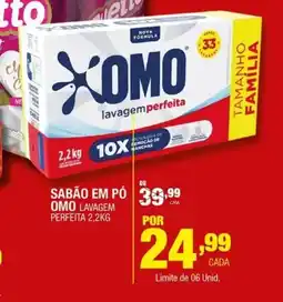 Santo Supermercados Sabão em pó omo lavagem perfeita oferta