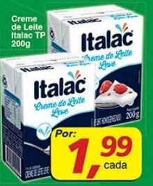 Supermercados Guanabara Creme de Leite Italac TP 200g oferta