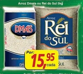 Supermercados Guanabara Arroz Dmais ou Rei do Sul 5kg oferta