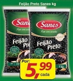Supermercados Guanabara Feijao Preto Sanes 1kg oferta