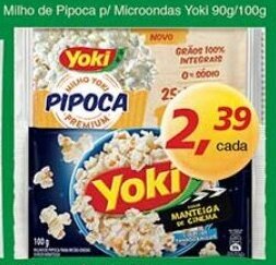 Supermercados Guanabara Milho de Pipoca p/ Microondas Yoki 90g/100g oferta