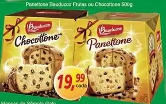 Supermercados Guanabara Panettone Bauducco Frutas ou Chocottone 500g oferta