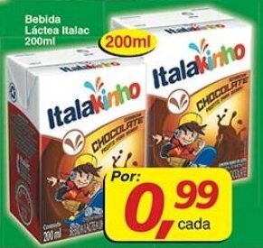 Supermercados Guanabara Bebida Lactea Italac 200ml oferta