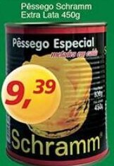 Supermercados Guanabara Pessego Schramm Extra Lata 450g oferta