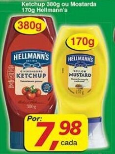 Supermercados Guanabara Ketchup 380g ou Mostarda 170g Hellmann's oferta