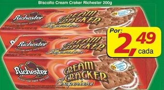 Supermercados Guanabara Biscoito Cream Cracker Richester 200g oferta