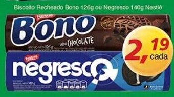 Supermercados Guanabara Biscoito recheado Bono 126g ou Negresco 140g Nestle oferta