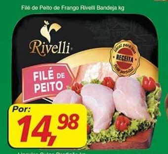 Supermercados Guanabara File de Peito de Frango Rivelli Bandeja 1kg oferta