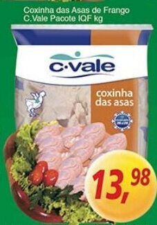 Supermercados Guanabara Coxinha Das Asas de Frango C,Vale pacote IQF 1kg oferta