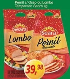 Supermercados Guanabara Pernil s/ Osso ou Lombo Temperado Seara 1kg oferta