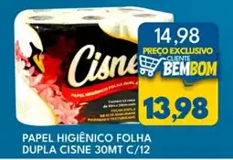 Rancho Bom Supermercados Papel higienico folha dupla cisne 30mt c/12 oferta
