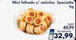 Supermercados Baklizi Mini folhado c/ salsicha Speciatta oferta