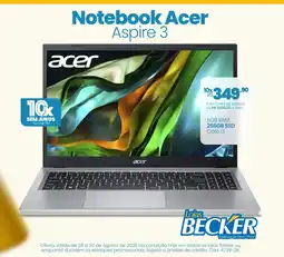 Lojas Becker Notebook Acer Aspire 3 oferta