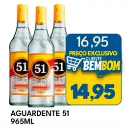 Rancho Bom Supermercados Aguardente 51 oferta