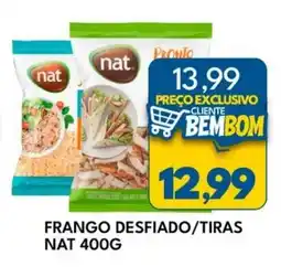 Rancho Bom Supermercados Frango desfiado/tiras nat oferta