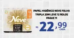 Bahamas Mix Papel higiênico neve folha tripla 20m leve 12 rolos pague 11 oferta