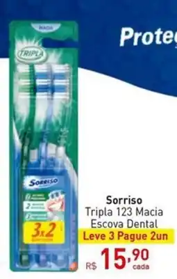 Tchê Farmácias Sorriso Tripla 123 Macia Escova Dental oferta