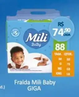 Tchê Farmácias Fralda Mili Baby GIGA oferta