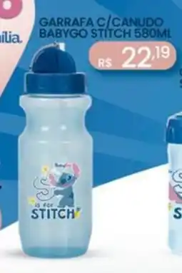 Tchê Farmácias Garrafa c/canudo babygo stitch oferta