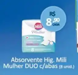 Tchê Farmácias Absorvente Hig. Mili Mulher DUO c/abas (8 unid.) oferta