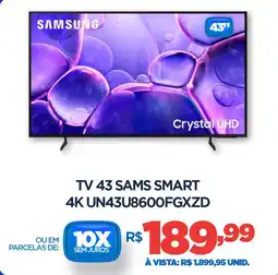 DB Supermercados Tv 43 sams smart 4K UN43U8600FGXZD oferta
