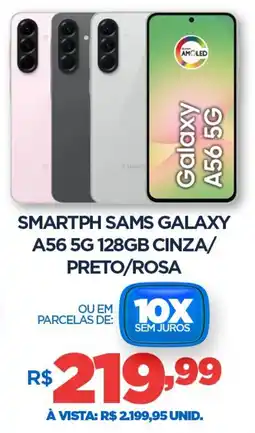 DB Supermercados Smartph Samsung galaxy A56 5G 128GB cinza/ preto/rosa oferta