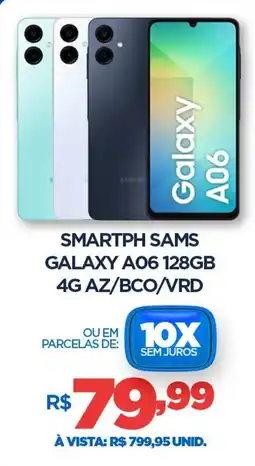 DB Supermercados Smartph sams galaxy A06 128GB 4G AZ/BCO/VRD oferta