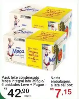 Giga Atacado Pack leite condensado Moça integral lata oferta