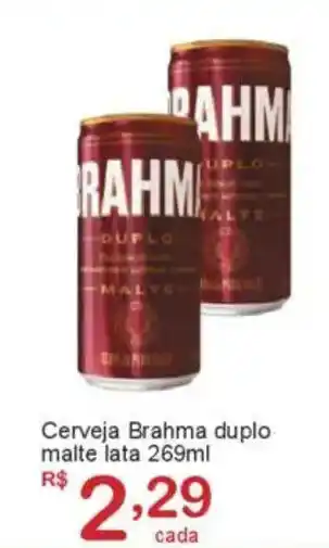 Giga Atacado Cerveja Brahma duplo malte lata oferta