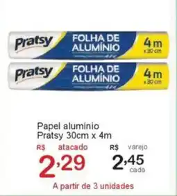 Giga Atacado Papel alumínio Pratsy oferta