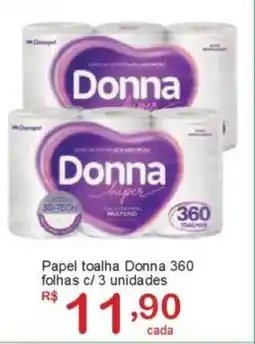 Giga Atacado Papel toalha Donna 360 folhas oferta