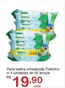 Giga Atacado Pack toalha umedecida Flokinho oferta