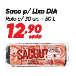 Dia Saco p/ Lixo DIA Rolo c/ 30 un. oferta