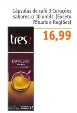 Sonda Cápsulas de café 3 Corações sabores oferta