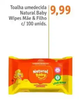 Sonda Toalha umedecida Natural Baby Wipes Mãe & Filho oferta