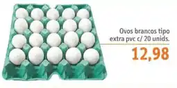 Sonda Ovos brancos tipo extra pvc c/ 20 unids. oferta