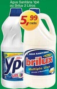 Supermercados Guanabara Agua Sanitaria Ype ou Brilux 2L oferta