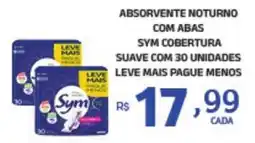 Bahamas Mix Absorvente noturno com abas sym cobertura suave oferta