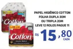 Bahamas Mix Papel higiênico cotton folha dupla 30m ou tripla 20m oferta
