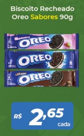 Atakarejo Biscoito Recheado Oreo Sabores 90g oferta