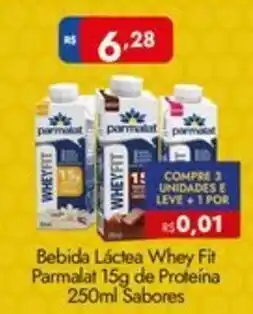 Supermercados Rondon Bebida Láctea Whey Fit Parmalat 15g de Proteína Sabores oferta