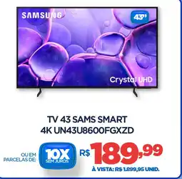 DB Supermercados Tv 43 sams smart 4K UN43U8600FGXZD oferta